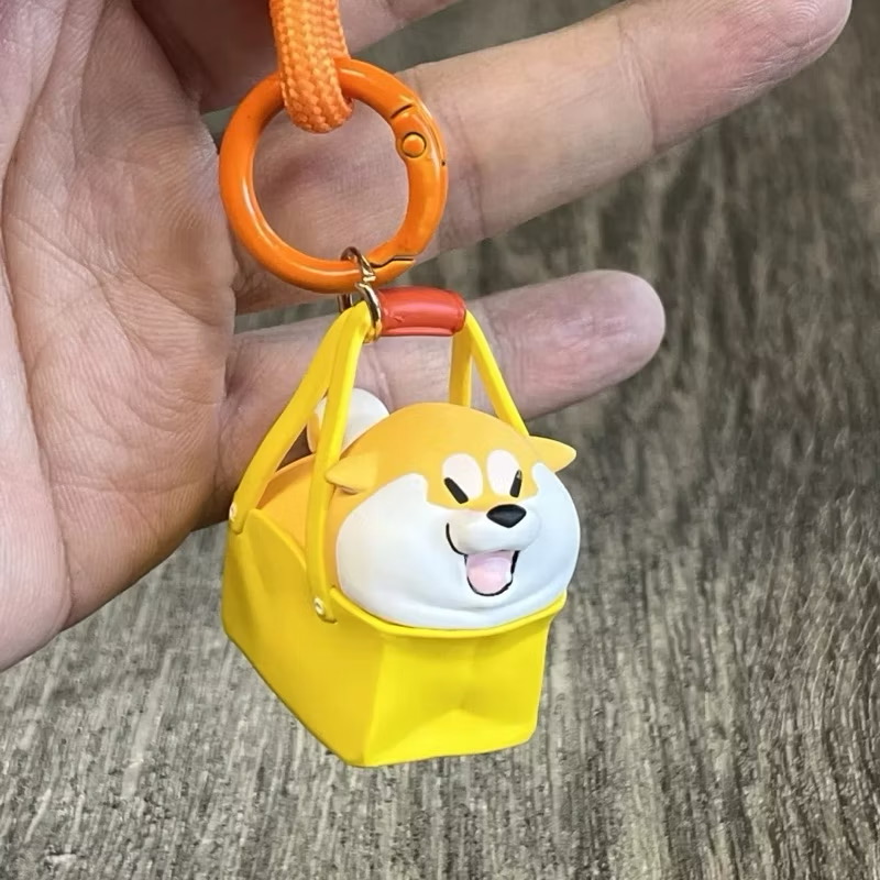 พวงกุญแจ ลิขสิทธิ์แท้ ได้ 1ตัว - Shiba - Achai Goji Puppy Crossing Daily Work Series Keychain by Dodowo