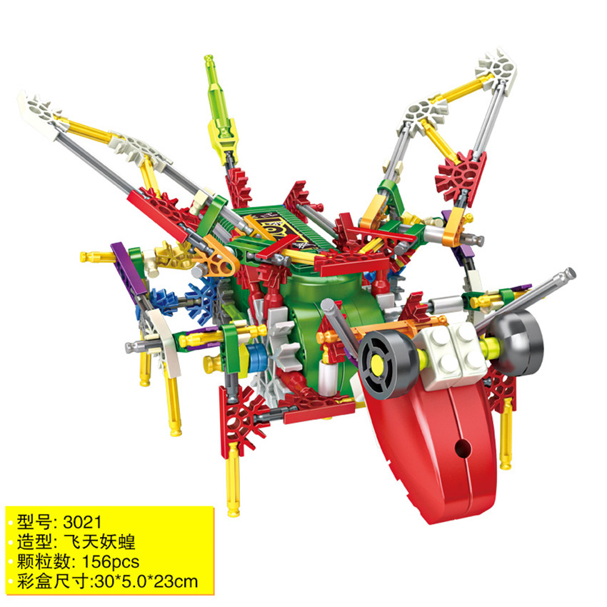LOZ 3021 Robotic Jungle Grasshopper 156pcs (มีมอเตอร์เดินได้)