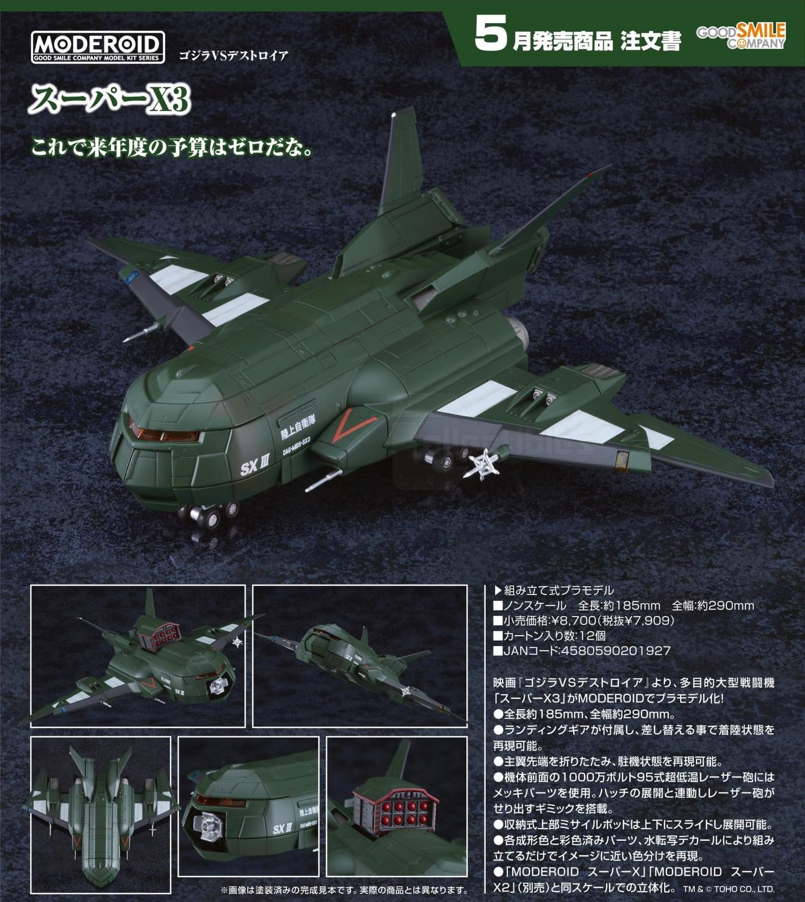 Pre-order : MODEROID Super X3 (Godzilla vs. Destoroyah) Plastic Model Kit by Good Smile Company