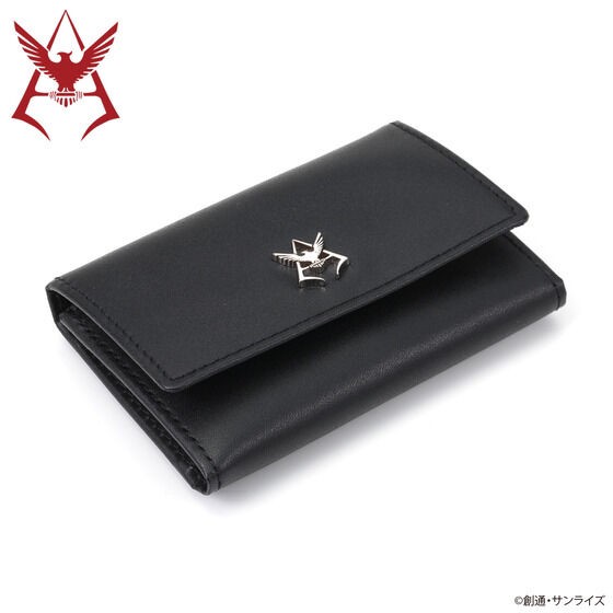 PRE-ORDER : Mobile Suit Gundam Leather Item Collection Char Mark Silver Ver. Pass & Key Case