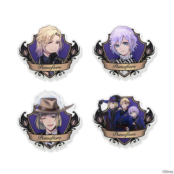 PRE-ORDER : Hapikuro! Disney Twisted Wonderland Uniform Pattern Acrylic Badge (29 random types in total)