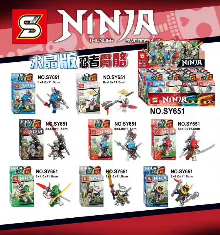 SY 651 Ninjago with Half Transparent Bodies