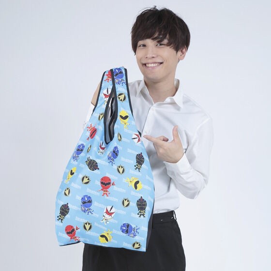 PRE-ORDER : Bakuryu Sentai Abaranger / Ninpuu Sentai Hurricaneger Deformed Foldable Tote Bag (medium)