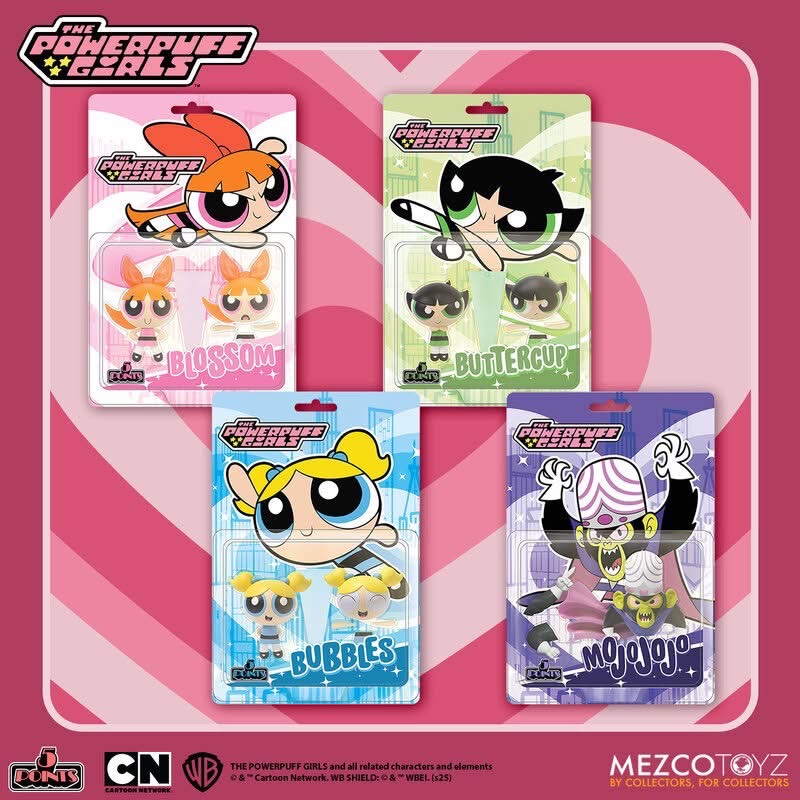 Pre-order : 5 Points Powerpuff Girls Set by Mezco Toyz (Set of 4)