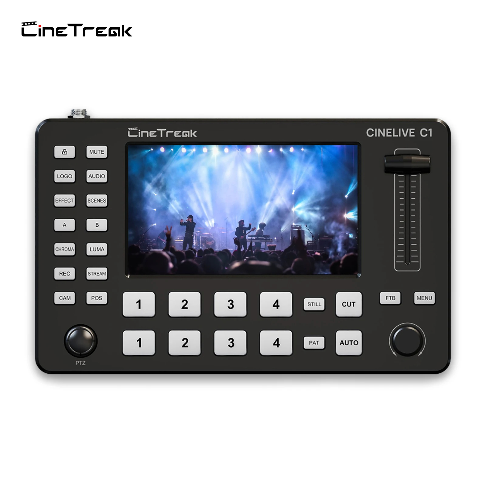 CINETREAK CINELIVE C1 5 "FHD หน้าจอ LCD 4-CH HDMI Video Mixer Switcher พร้อม Chroma Key การบันทึก PTZ สำหรับ Live สตรีม