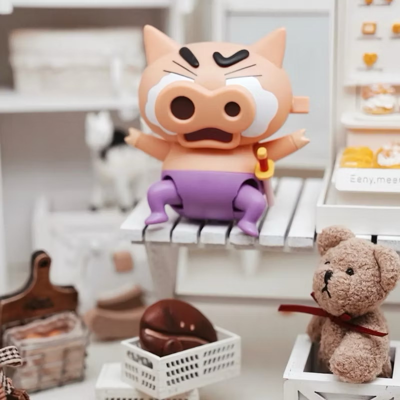 ร้าน🇹🇭 พร้อมส่ง✨ โมเดลชินจังได้ 1ตัว ไขลานดุ๊กดิ๊ก Crayon Shinchan Dynamic Shin-Vibes Series by 52Toys