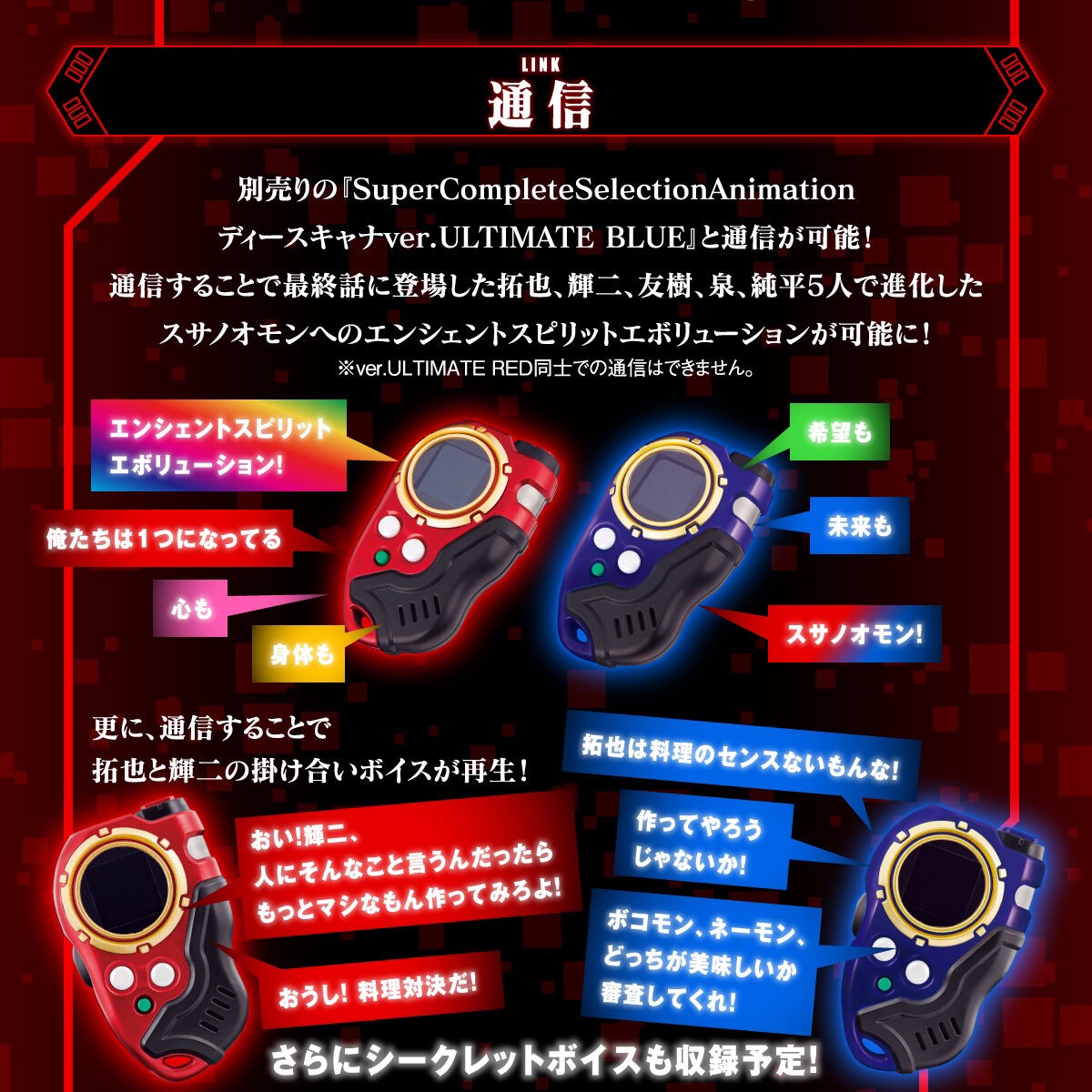 PRE-ORDER : SuperCompleteSelectionAnimation D-SCANNER ver. ULTIMATE RED / BLUE
