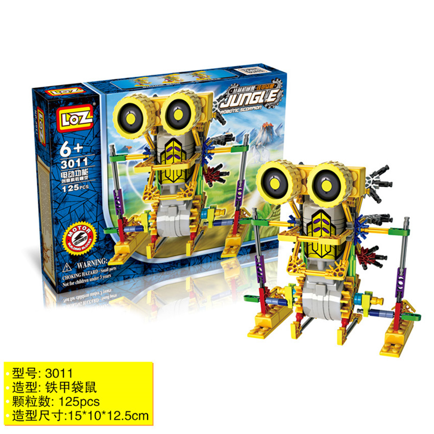 LOZ 3011 Robotic Jungle Kangaroo 125pcs (มีมอเตอร์เดินได้)