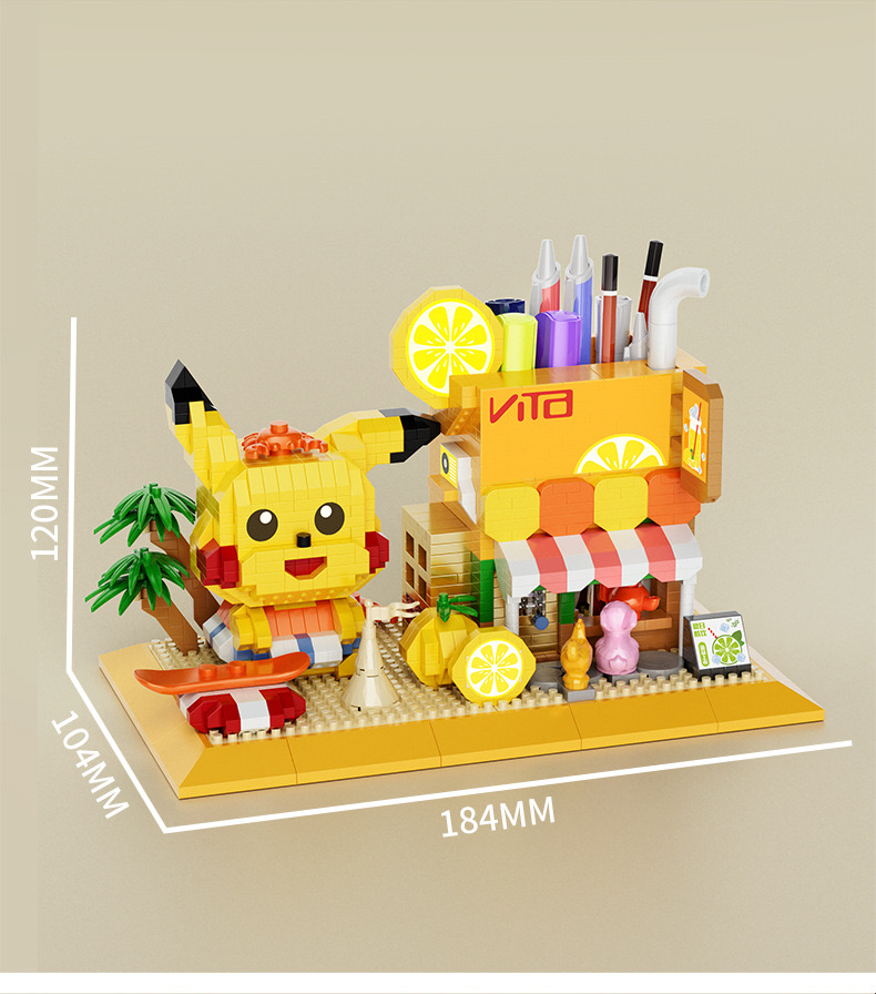 YKO P 1152 - 1157 Pen Holder Shop Set Cinnamoroll / Pikachu / Stella lou / Lotso / Kuromi / Linabel