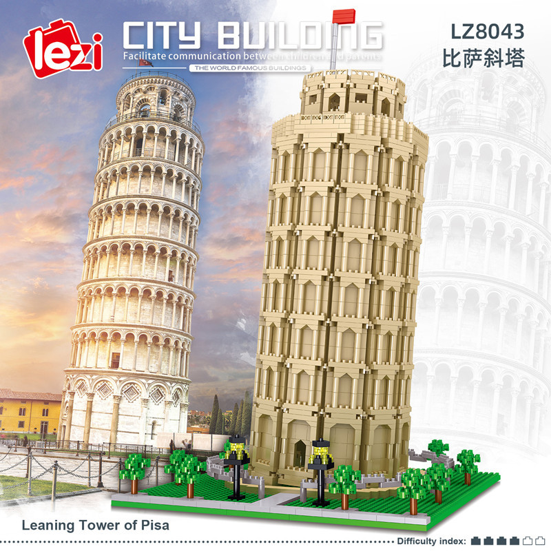 Lz 8043 Tower of Pisa 2148pcs