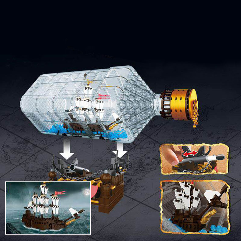 Lepin 16045 Pirates of Carribeans The Ship in The Bottle 775pcs