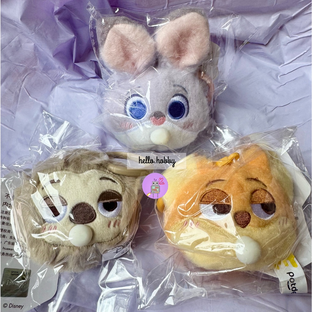 ตุ๊กตาพวงกุญแจ แบบบีบ ลิขสิทธิ์แท้ - Disney - Zootopia Bubble Gum Plush Pendant Keychain by Potdemiel