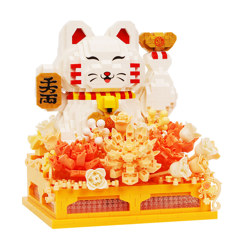 ตัวต่อนาโน Size Jumbo - Yapin 6942 Lucky CAT Booth 2488pcs (มีไฟ)