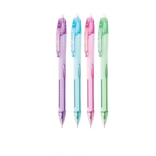 ปากกาลูกลื่น 0.5 มม. หมึกสีน้ำเงิน ด้ามคละสี ควอนตั้ม Juice