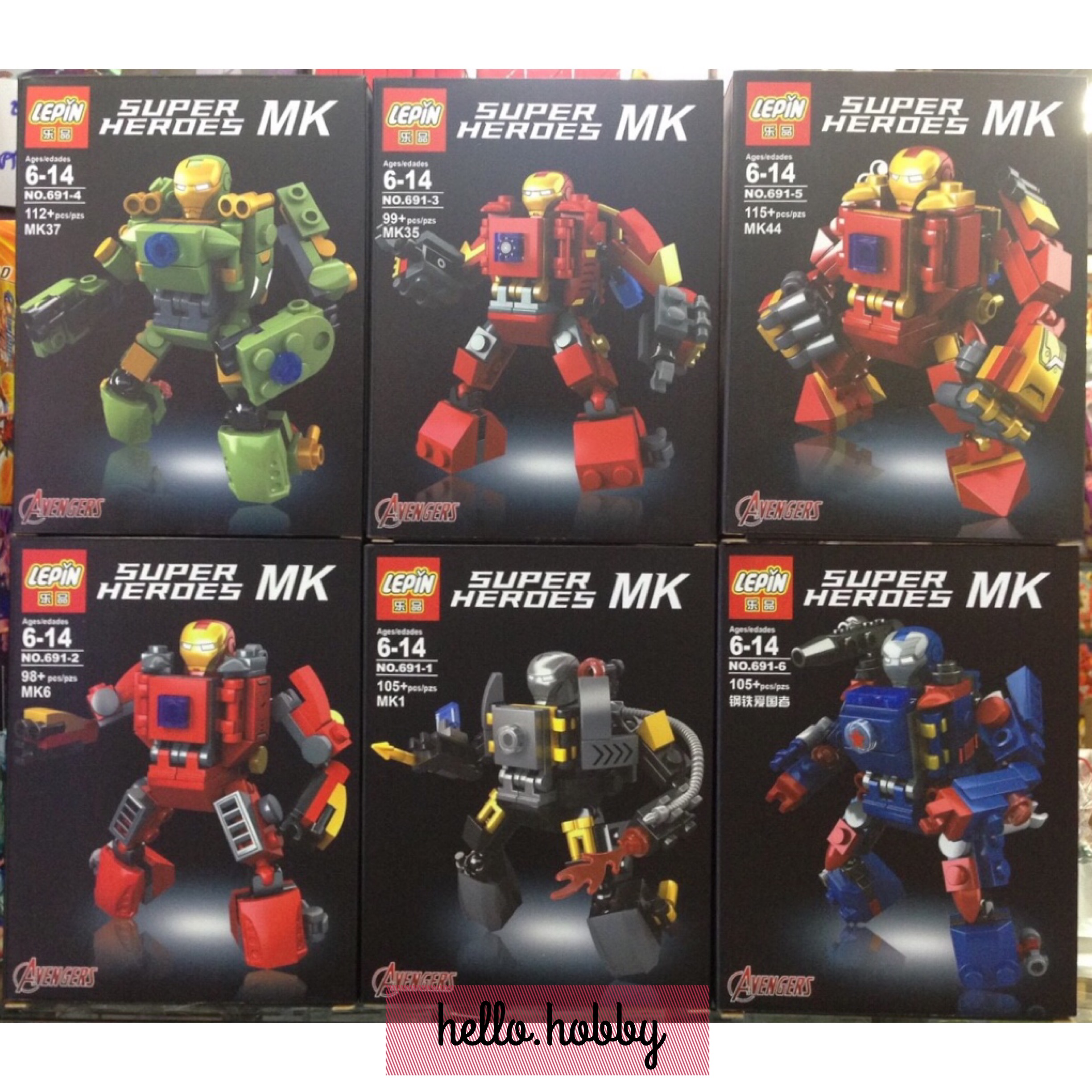 Lepin 691 1-6 Super Heroes Iron Man 6 in 1