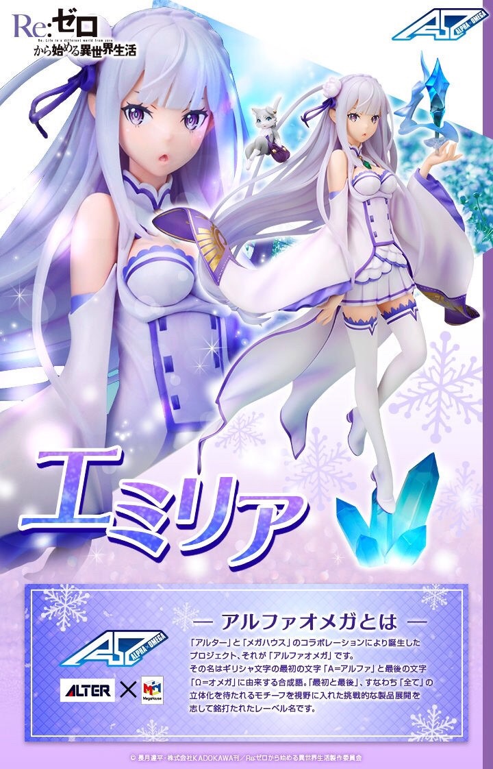 PRE-ORDER : Emilia From RemZero - Starting Life in Another World (Alpha Omega)