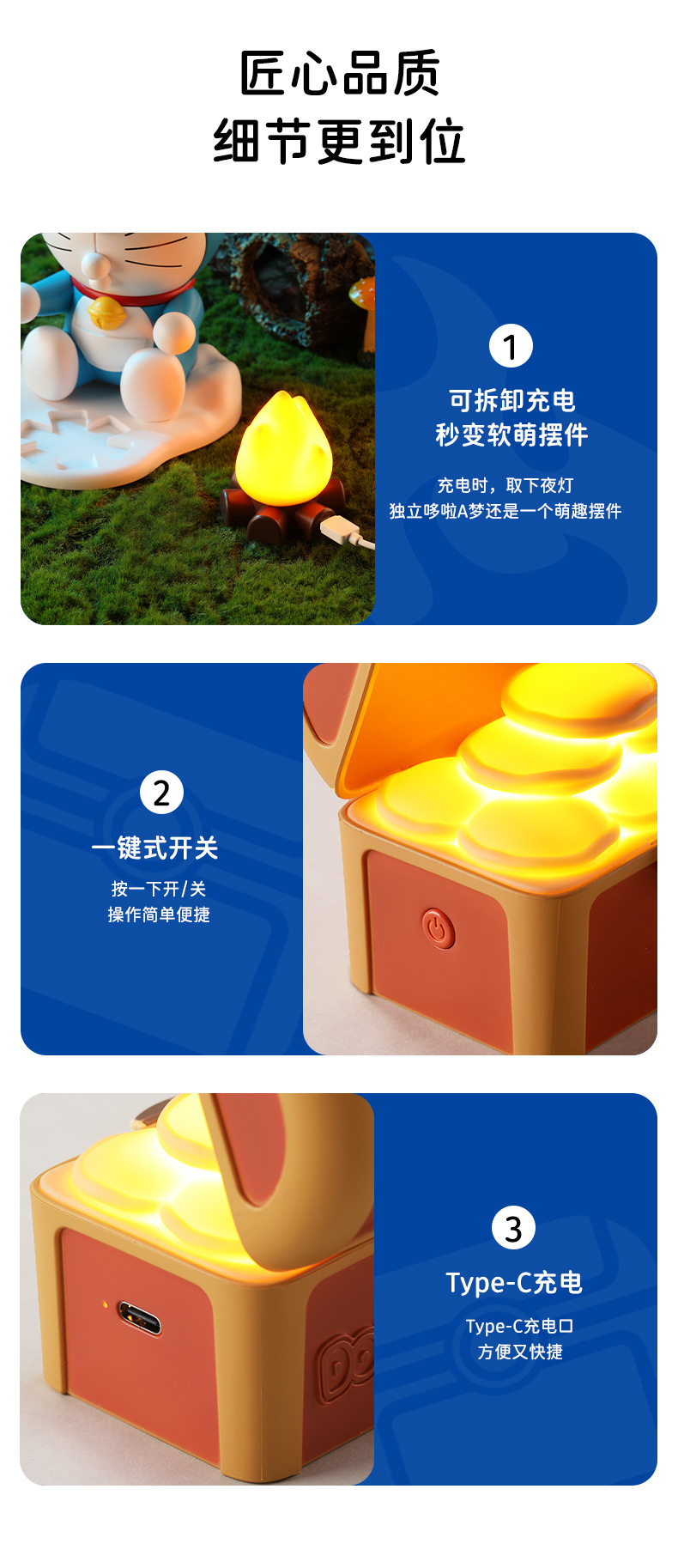 โคมไฟ โดราเอม่อน ลิขสิทธิ์แท้ Doraemon Decorative Night Light