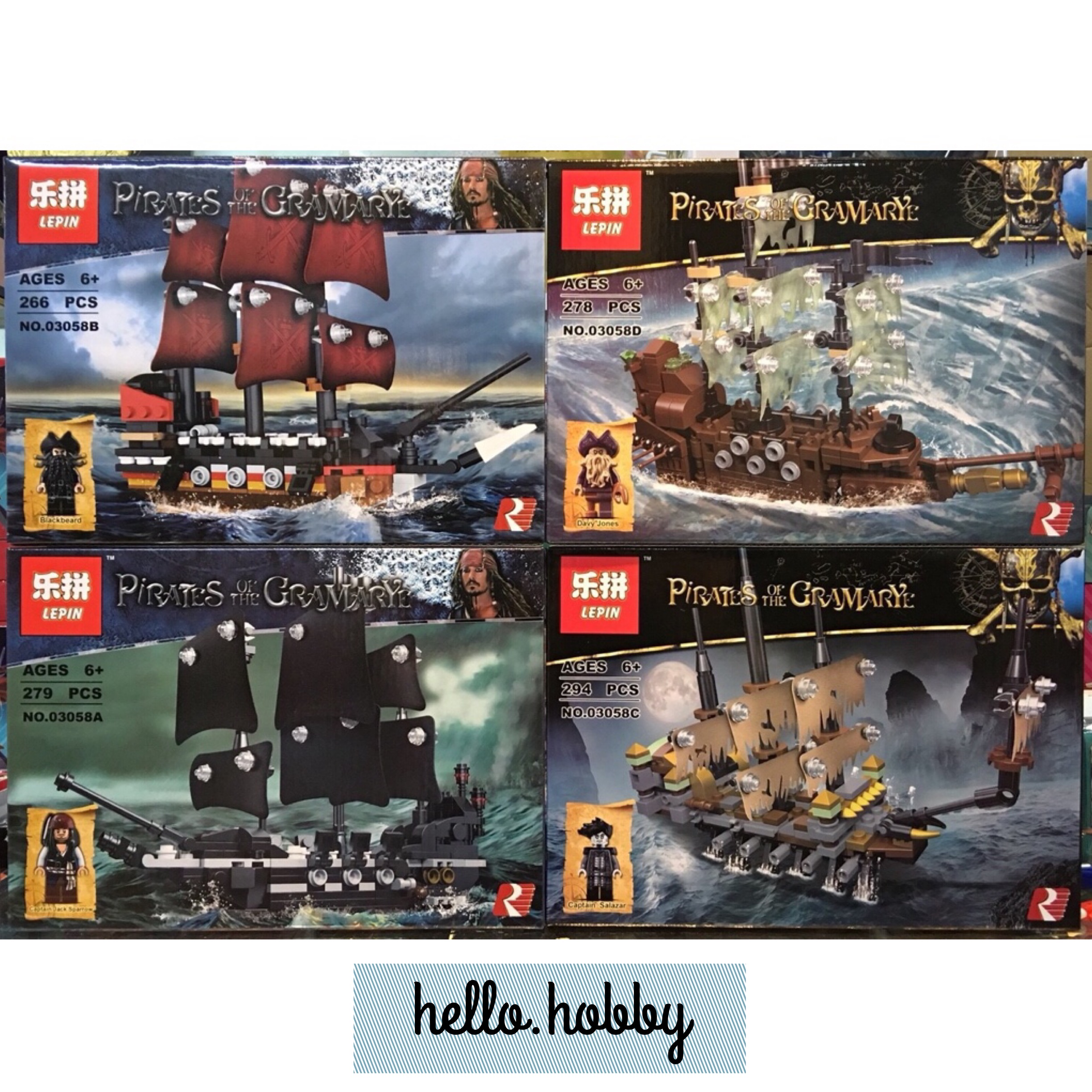 Lepin 03058 A-D Pirates of the Carribean 4 in 1 set