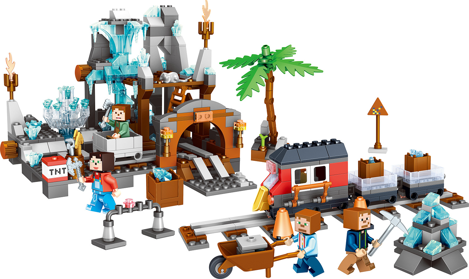 Qunlong QL0536 Minecraft Crystal Mine 718pcs