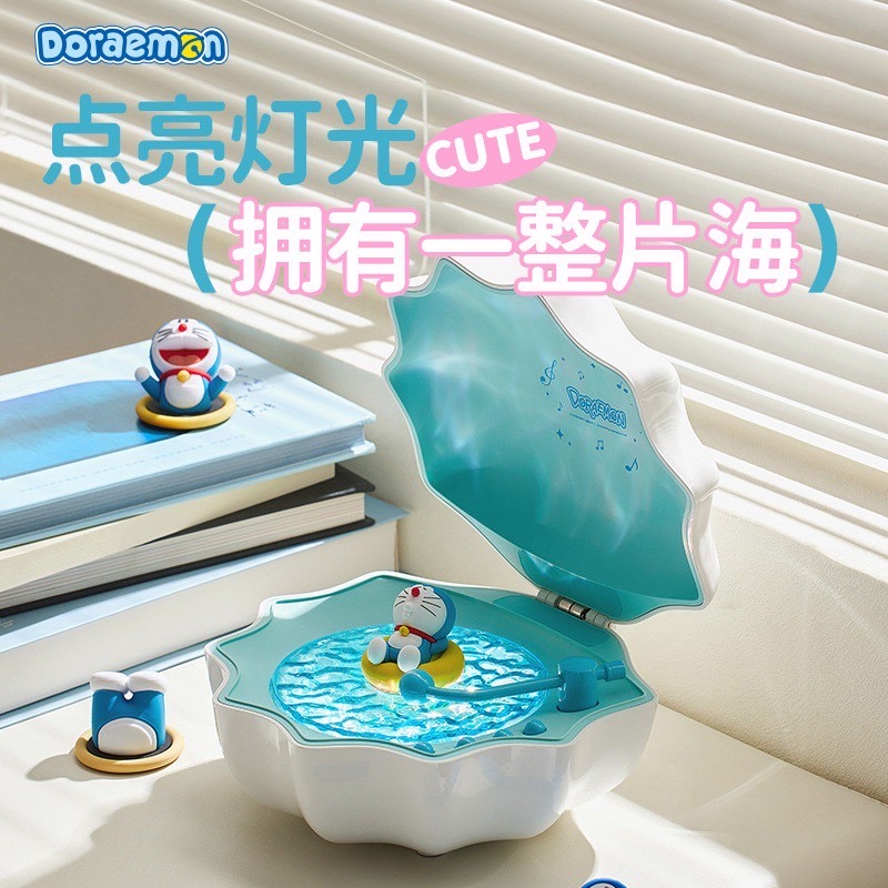 ร้าน🇹🇭 พร้อมส่ง✨ ลำโพงบลูทูธโดเรม่อน มีไฟ ลิขสิทธิ์แท้ Doraemon Shell Lamp Speaker