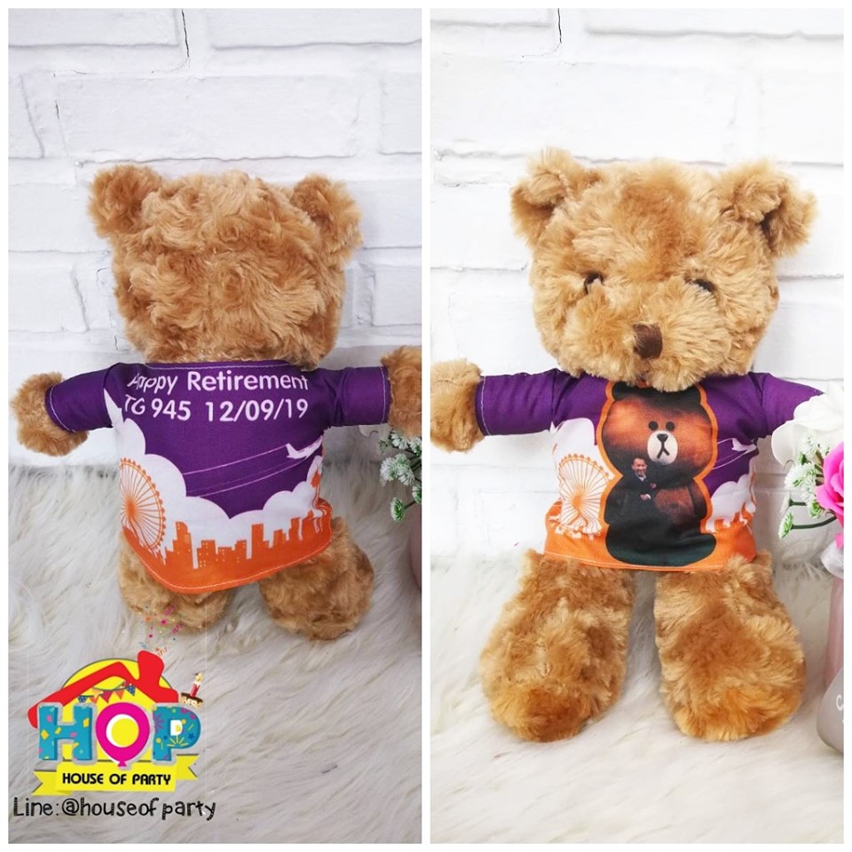 ตุ๊กตาหมีสกรีนเสื้อ (สินค้าราคาต่ำกว่า500 บ.)