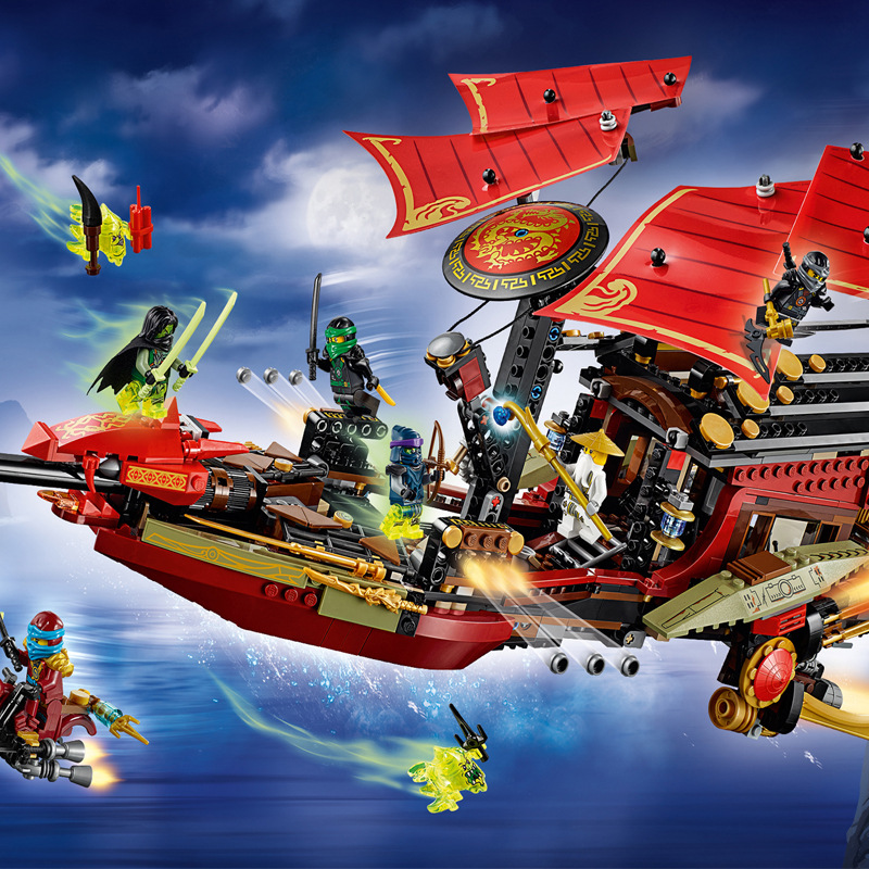 Queen 89008 Ninjago Final Flight of Destiny's Bounty 1325pcs