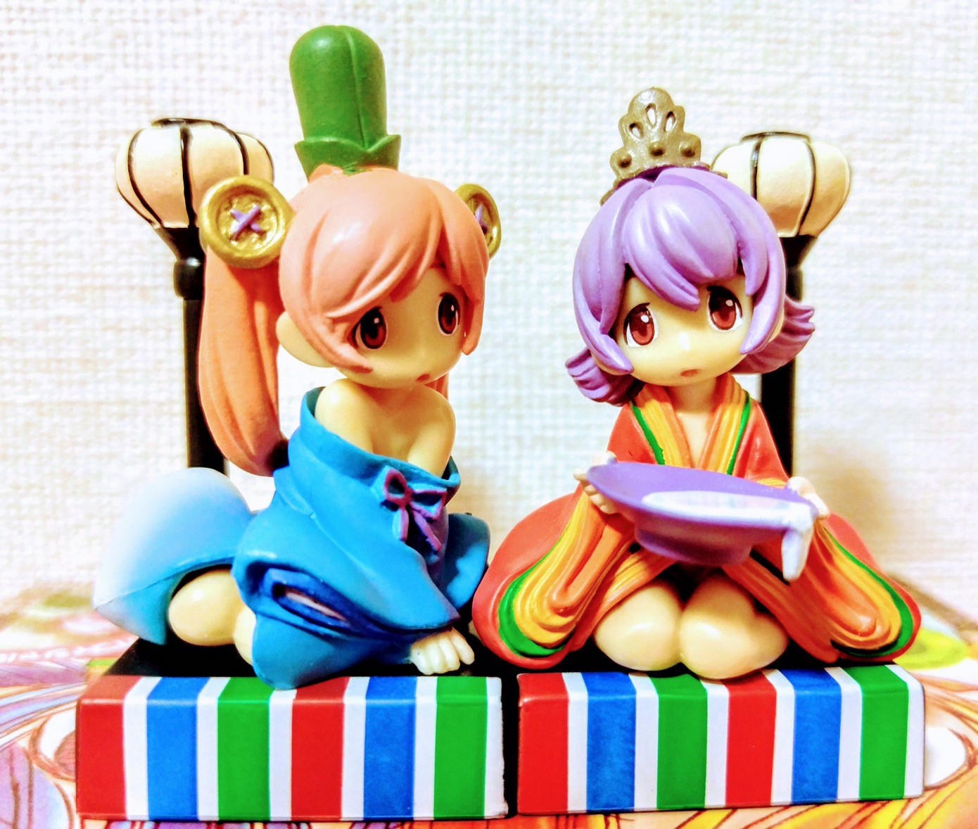 Gashapon - Wanda-chan's Lunch Hina-arare Hina Doll Style Figure Collection Wonder Festival 2003 Winter Official Rice Crackers Limited by Kaiyodo (Set of 6)