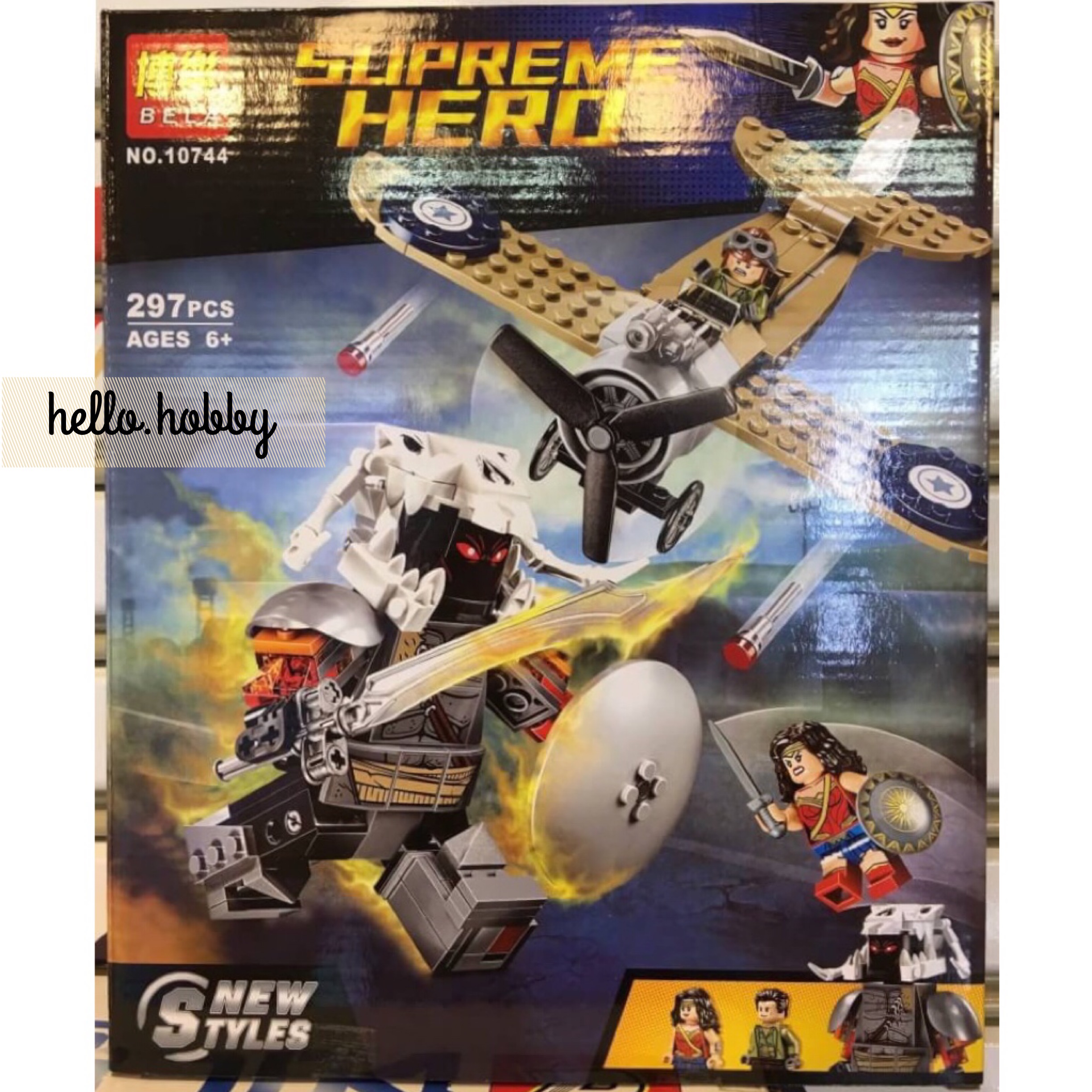 BELA 10744 SUPER HEROES DC WONDER WOMAN WARRIOR BATTLE 297pcs