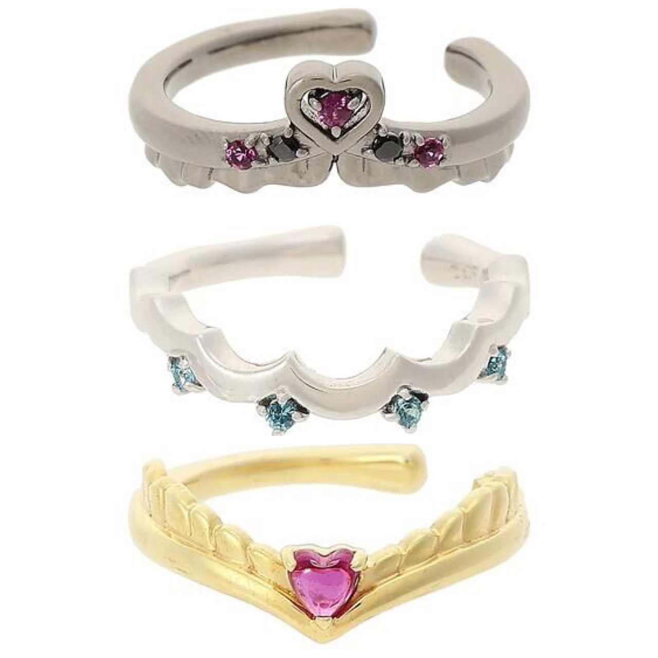 PRE-ORDER : Futari wa Pretty Cure Max Heart Samantha Tiara Collaboration Pinky Ring/Ear Cuff