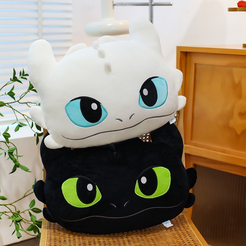หมอนอิง เขี้ยวกุด ลิขสิทธิ์แท้ How to Train Your Dragon Series - Night Fury Cool Plush Hug Toy by Potdemiel
