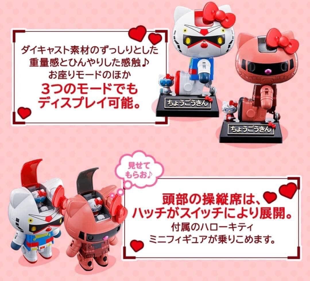 CHOGOKIN Char's Zaku II x Hello Kitty by Bandai