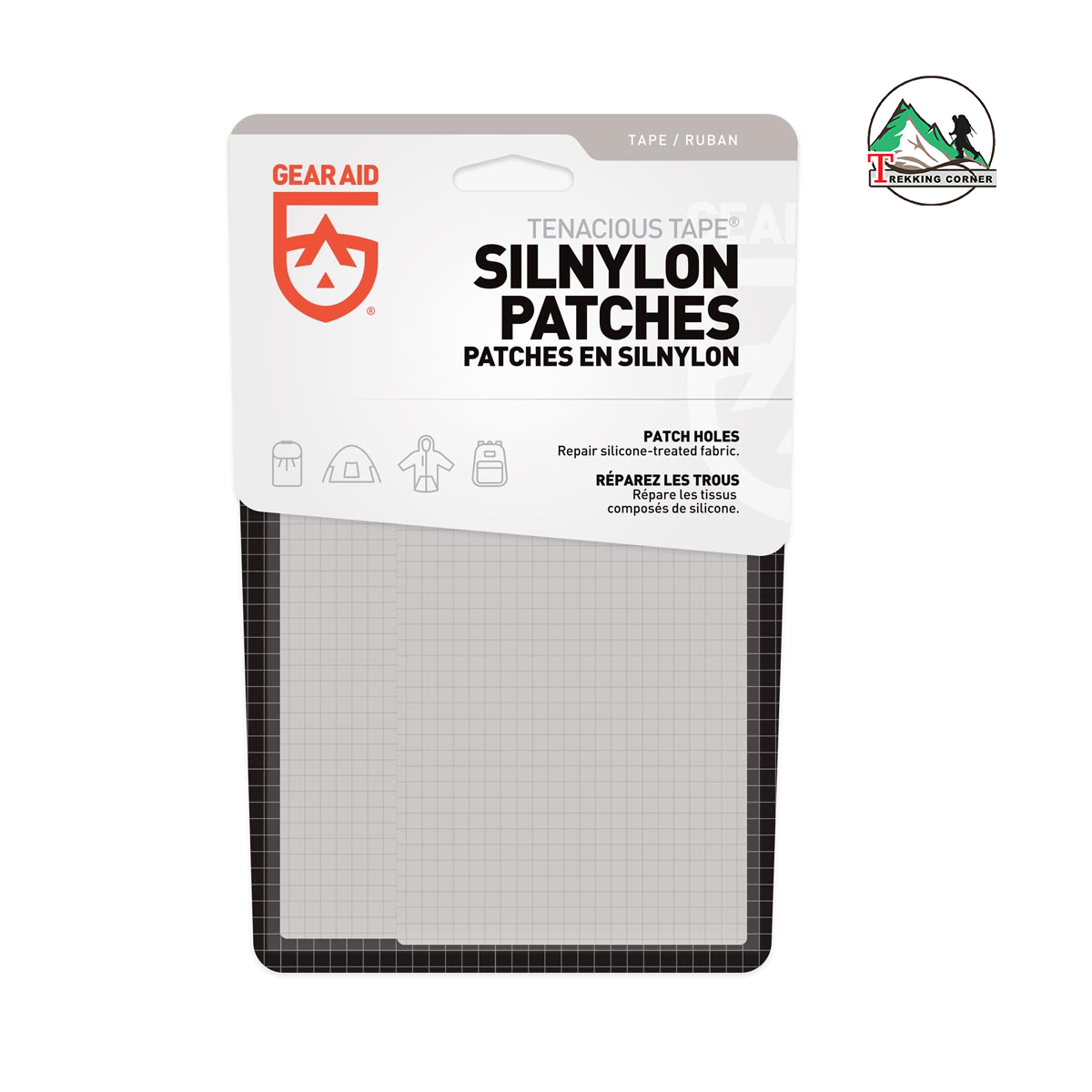 ชุดแผ่นปะซ่อมเต็นท์ GearAid Tenacious Tape Silnylon Patches