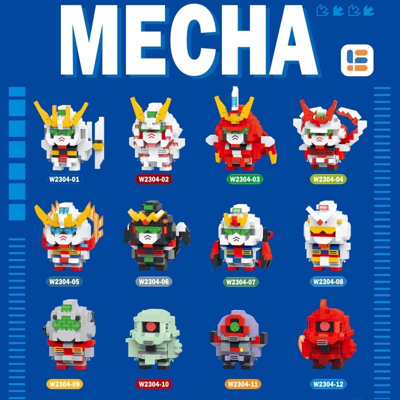 ตัวต่อนาโน Size M - Street Fighter & Gundam