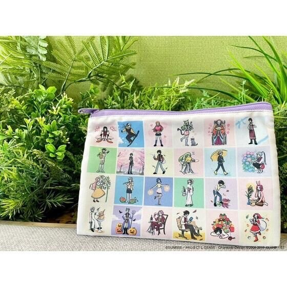 PRE-ORDER : Code Geass Lelouch of the Rebellion Petit Yuru Code Geass Life Flat Pouch