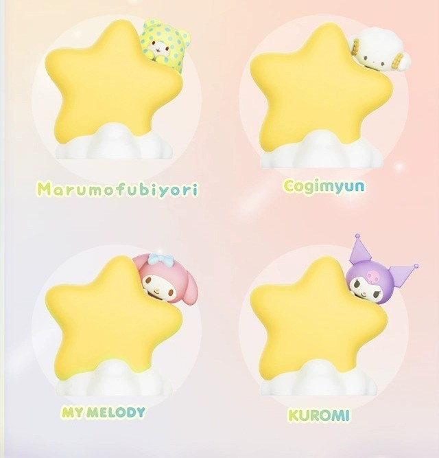 โคมไฟ ลิขสิทธิ์แท้ Sanrio Family Star Night Light Series LED Lamp by Langbowang