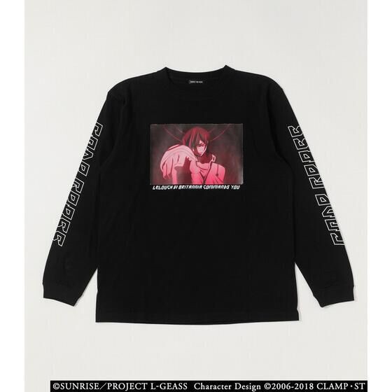 PRE-ORDER : Code Geass R4G Long Sleeve T-shirt Lelouch Pattern