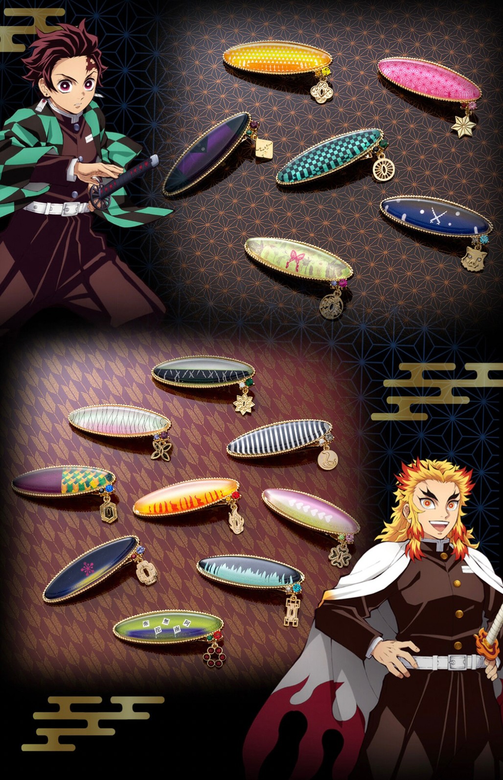 PRE-ORDER : Demon Slayer: Kimetsu no Yaiba Barrette (15 types in total)
