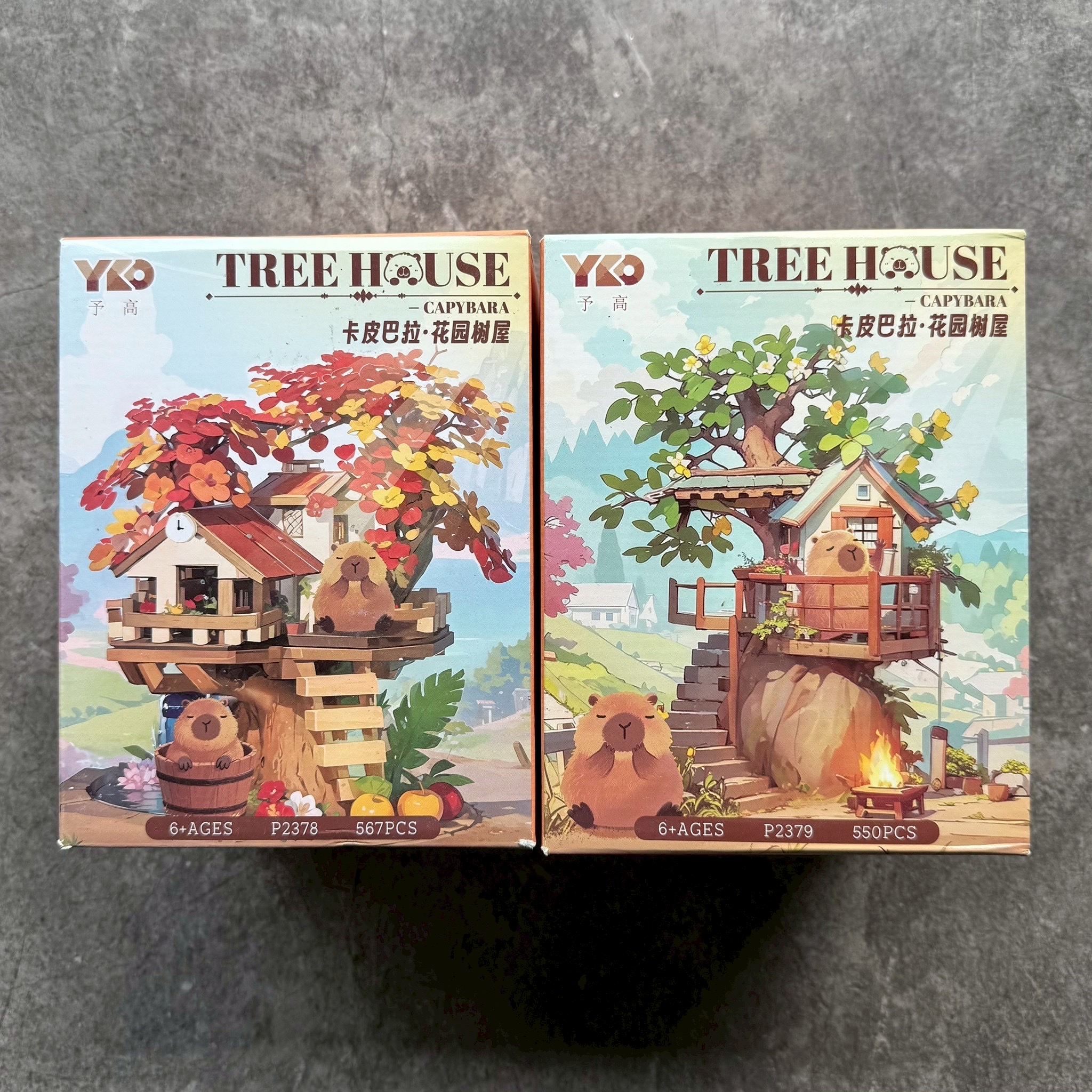 ตัวต่อนาโน Size XL บ้านต้นไม้คาปิบาร่า YKO - 2378 - 2379 , 2595 - 2598 Capybara Tree House