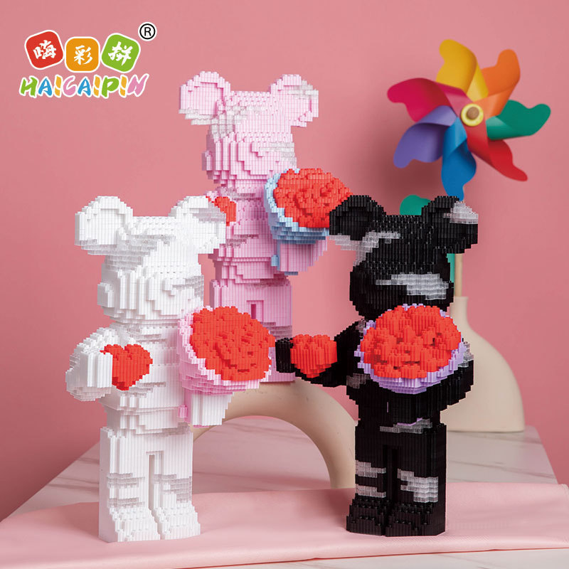 Haicaipin 58011-58013 Bearbrick มีไฟ