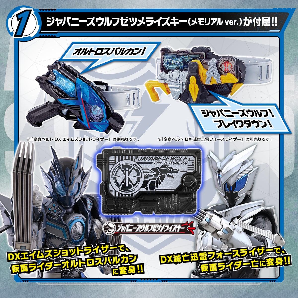 Masked Rider Zero-One - DX Memorial Progrise Key Set SIDE A.I.M.S. & ZAIA by Premium Bandai