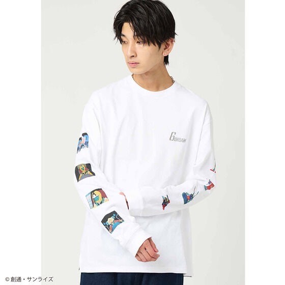 PRE-ORDER : STRICT-G graniph "Mobile Suit Gundam" Long Sleeve T-shirt White Base (White Base Long Sleeve T-shirt)