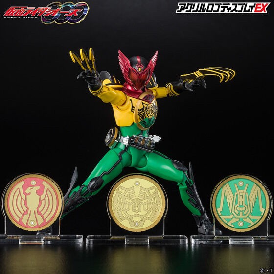 PRE-ORDER : Acrylic Logo Display EX Kamen Rider OOO Super Tatoba Combo Core Medal