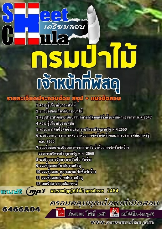 แนวข้อสอบเจ้าหน้าที่พัสดุ กรมป่าไม้