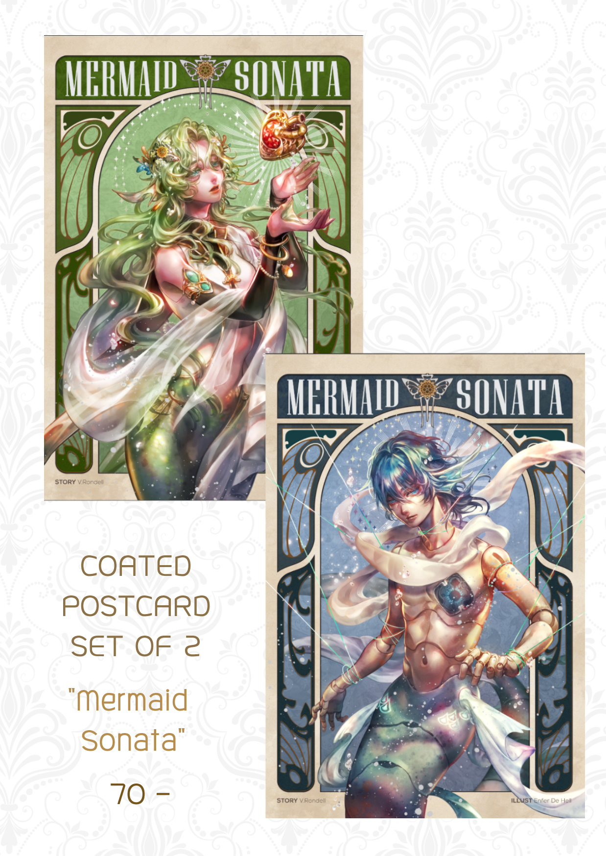 Postcard Set_Mermaid Sonata