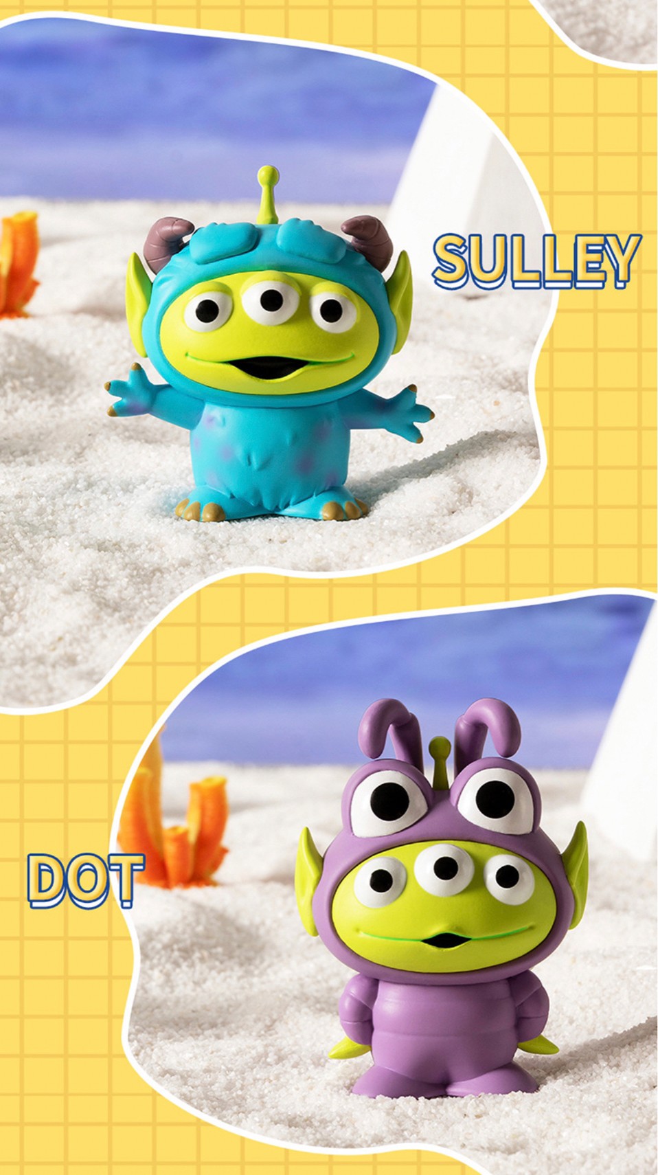 กล่องสุ่ม Miniso Alien Remix : Toy Story Little Green Men Blind Box by Herocross (Set of 9)