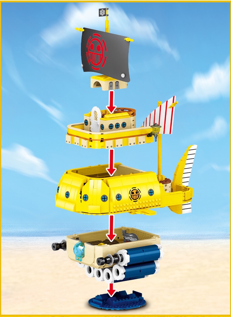 Sy 6295 One Piece Submarine 1214pcs