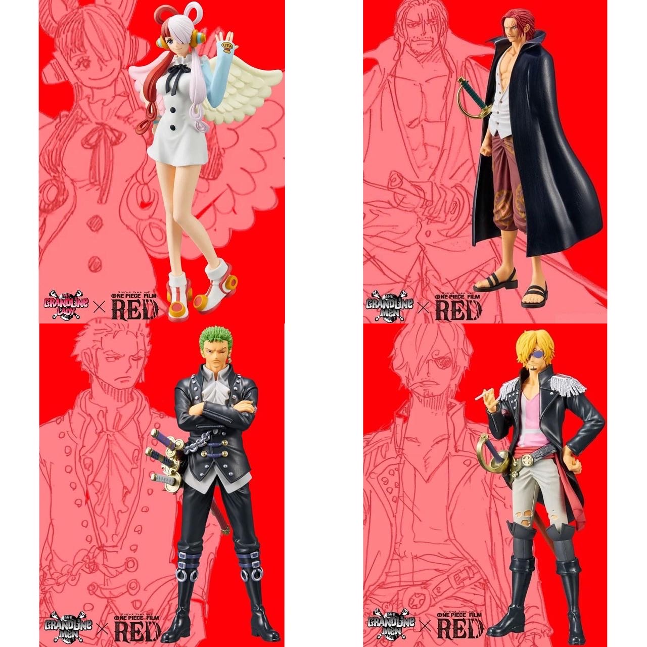 Pre-order : 『ONE PIECE FILM RED』DXF ～THE GRANDLINE MEN/LADY～ VOL.1-4 (Reproduct)