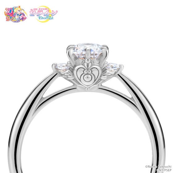 PRE-ORDER : Crisis Moon Compact Ring Silver (Including Cubic Zirconia)