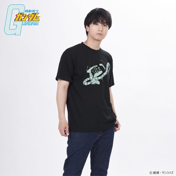 PRE-ORDER : Mobile Suit Gundam Zaku Mono Eye Cracked Design Short Sleeve T-shirt