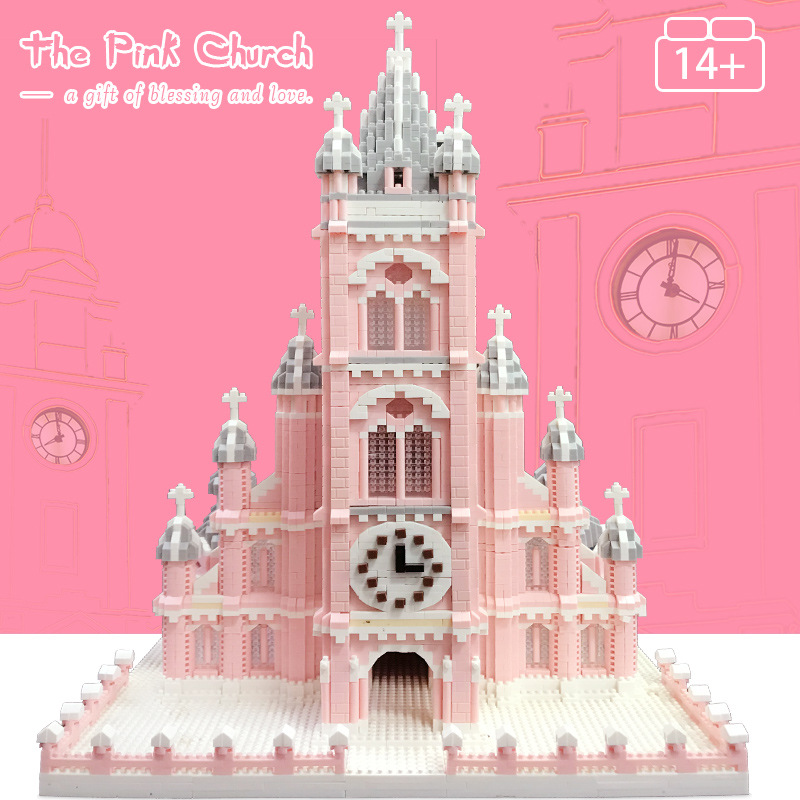 Zhe gao LZ 8052 Ho Chi Minh Pink Church 7017pcs